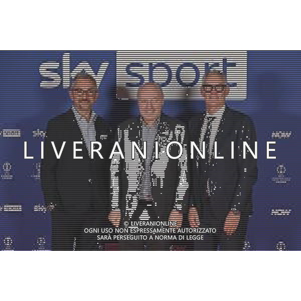 TVRG Photocall Sky Sport nella foto da SX Luca Danovaro direttore marketing Inter, Giuseppe Marotta presidente Inter e Alessandro Antonello amministratore delegato corporate Inter Milano 11-09-2024 Photocall in occasione dell’evento Sky Sport dedicato alla UEFA Champions League e alle altre Coppe Europee foto Roberto Garavaglia/Agenzia Aldo Liverani sas