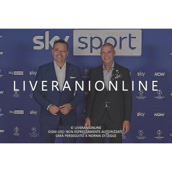 TVRG Photocall Sky Sport nella foto Andrea Paventi SX e Giovanni Guardalà DX Milano 11-09-2024 Photocall in occasione dell’evento Sky Sport dedicato alla UEFA Champions League e alle altre Coppe Europee foto Roberto Garavaglia/Agenzia Aldo Liverani sas