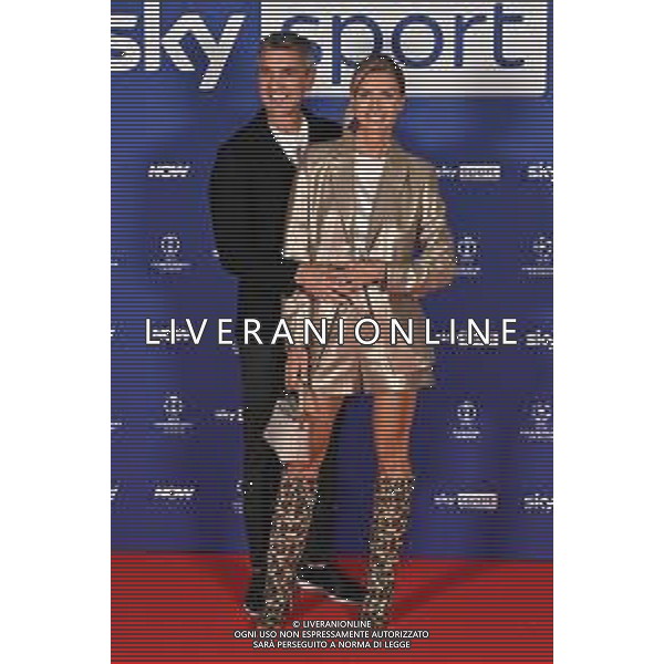 TVRG Photocall Sky Sport nella foto Alessandro Costacurta e Martina Colombari Milano 11-09-2024 Photocall in occasione dell’evento Sky Sport dedicato alla UEFA Champions League e alle altre Coppe Europee foto Roberto Garavaglia/Agenzia Aldo Liverani sas