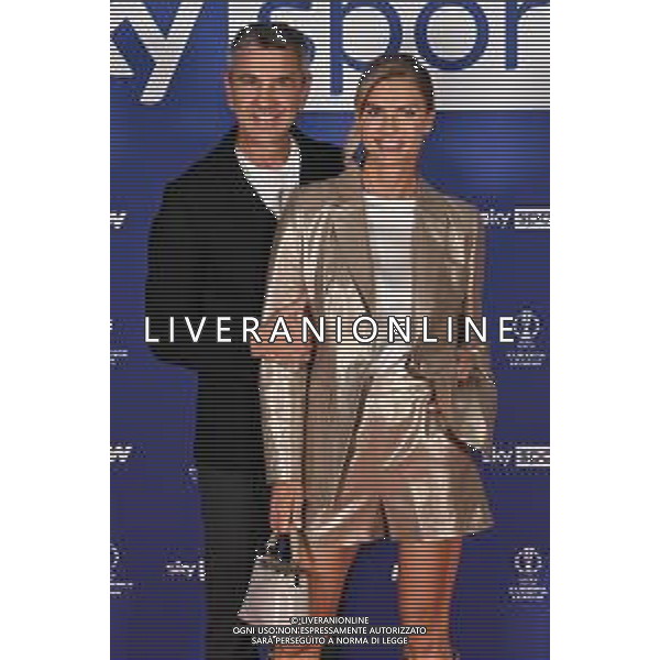 TVRG Photocall Sky Sport nella foto Alessandro Costacurta e Martina Colombari Milano 11-09-2024 Photocall in occasione dell’evento Sky Sport dedicato alla UEFA Champions League e alle altre Coppe Europee foto Roberto Garavaglia/Agenzia Aldo Liverani sas