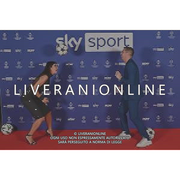 TVRG Photocall Sky Sport nella foto Federica Masolin e Mario Giunta Milano 11-09-2024 Photocall in occasione dell’evento Sky Sport dedicato alla UEFA Champions League e alle altre Coppe Europee foto Roberto Garavaglia/Agenzia Aldo Liverani sas