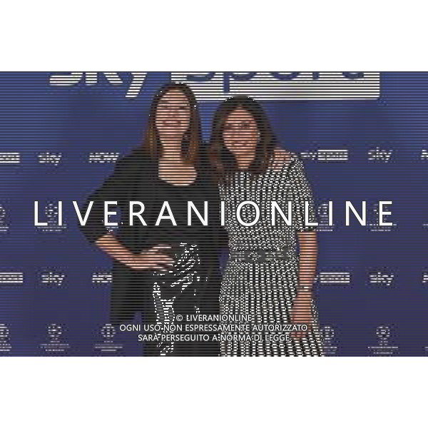 TVRG Photocall Sky Sport nella foto Stefania Pinna SX e Tonia Cartolano DX Milano 11-09-2024 Photocall in occasione dell’evento Sky Sport dedicato alla UEFA Champions League e alle altre Coppe Europee foto Roberto Garavaglia/Agenzia Aldo Liverani sas