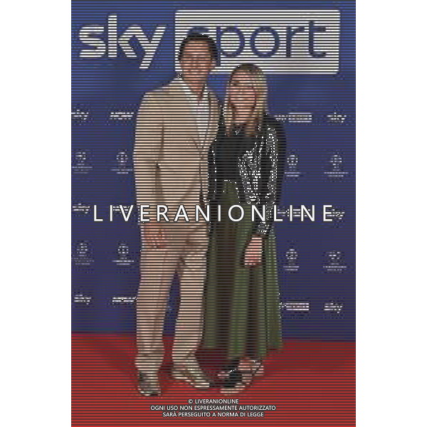 TVRG Photocall Sky Sport nella foto Alessandro Ossola e Arianna Mandaradoni Milano 11-09-2024 Photocall in occasione dell’evento Sky Sport dedicato alla UEFA Champions League e alle altre Coppe Europee foto Roberto Garavaglia/Agenzia Aldo Liverani sas