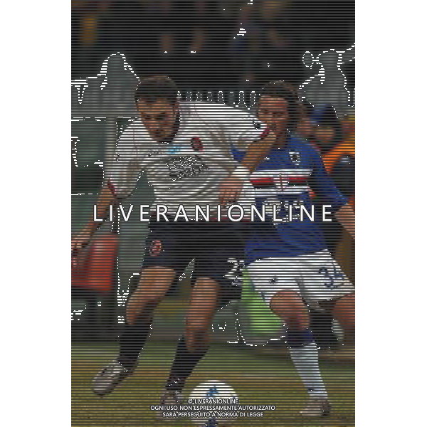 SAMPDORIA - CAGLIARI COPPA ITALIA TIM CUP 11/01/2006 NELLA FOTO antonio langella e diana aimo stefano PH ARCAINI/AG. ALDO LIVERANI