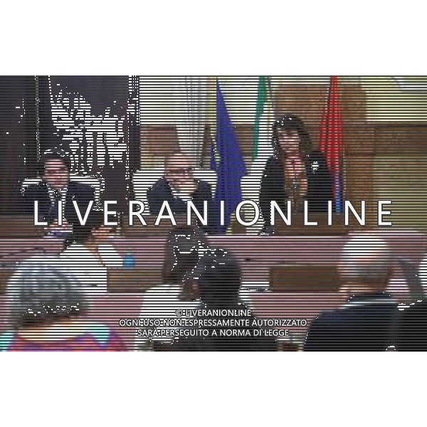 IMOLA 13 09 2024 CONSIGLIO COMUNALE "IMOLA COMUNITA\' AMICA DELLE PERSONE CON DEMENZA" NELLA FOTO LUCIA VALTANCOLI CON VICE SINDACO FABRIZIO CASTELLARI E NICHOLAS VACCHI VICE EPRESIDENTE DEL CONSIGLIO COMUNALE ©SANNA/AGENZIA ALDO LIVERANI SAS
