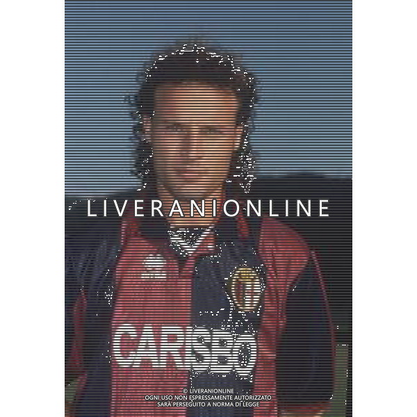 DIAP-RETROSPETTIVA ROSARIO PERGOLIZZI CALCIATORE NELLA FOTO ROSARIO PERGOLIZZI CON LA MAGLIA DEL BOLOGNA CALCIO AG ALDO LIVERANI SAS
