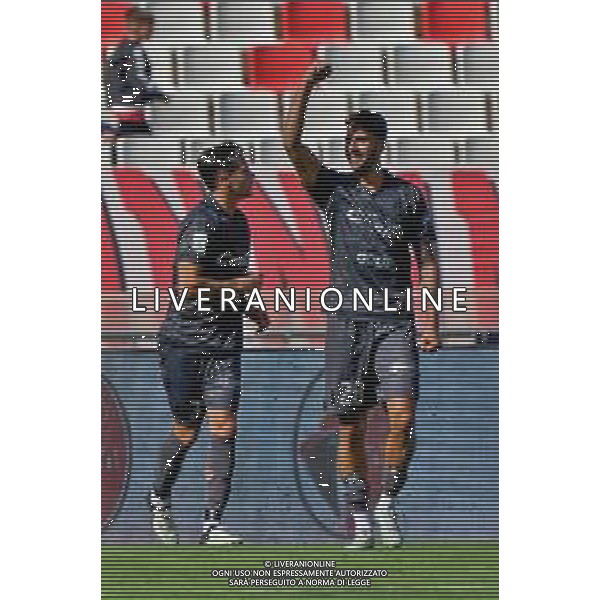 TVEM September 14, 2024 Bari, Italy - SSC Bari vs Mantova - Italian soccer serie B 2024/25 - San Nicola Stadium. In the pic: Nunzio Lella of SSC Bari celebrates after scoring a goal foto emmanuele mastrodonato-ag aldo liverani sas