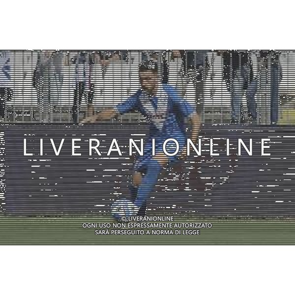 Niccolò Corrado of Brescia Calcio FC play the ball during Brescia Calcio vs Frosinone Calcio, 5° Serie B BKT 2024-25 game at Mario Rigamonti stadium in Brescia (BS), Italy, on September 14, 2024. (Photo by Davide Casentini) AG ALDO LIVERANI SAS