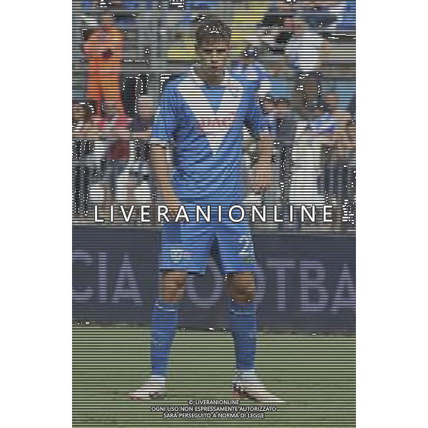 Giacomo Olzer of Brescia Calcio FC during Brescia Calcio vs Frosinone Calcio, 5° Serie B BKT 2024-25 game at Mario Rigamonti stadium in Brescia (BS), Italy, on September 14, 2024. (Photo by Davide Casentini) ag aldo liverai sas