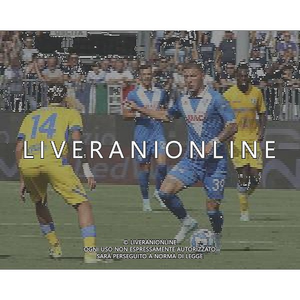 Michele Besaggio of Brescia Calcio FC play the ball during Brescia Calcio vs Frosinone Calcio, 5° Serie B BKT 2024-25 game at Mario Rigamonti stadium in Brescia (BS), Italy, on September 14, 2024. (Photo by Davide Casentini) ag aldo liverai sas
