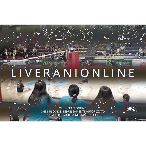 IMOLA 14 09 2024 LA SERIE A DI VOLLEY A IMOLA TROFEO MC DONALD\'S IL BISONTE FIRENZE-OMAG-SAN GIOVANNI IN MARIGNANO NELLA FOTO PALARUGGI FASE DI GIOCO IL PUBBLICO FOTO GIANNI SANNA-AG ALDO LIVERANI SAS