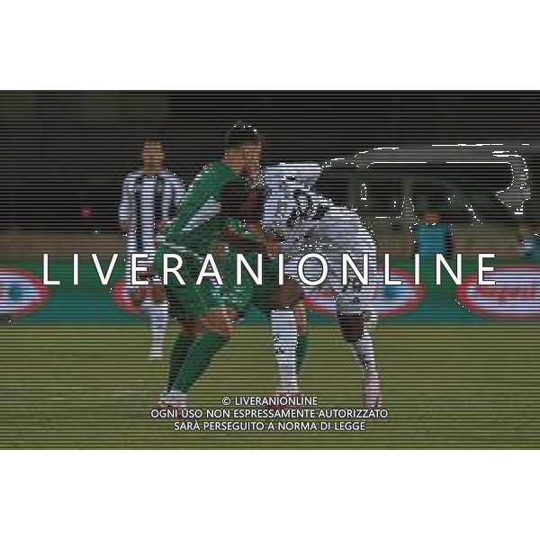 TVEM September 14, 2024 Monopoli, Italy - Monopoli vs Juventus Next Gen - Italian soccer serie C 2024/25 - Vito Simone Veneziani Stadium. In the pic: Luís Hemir Silva Semedo of Juventus Next Gen in action against Mirko Miceli of Monopoli foto emmannuele mastrodonato-ag aldo liverani sas