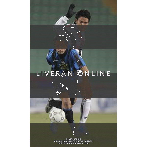 Udine 11 gennaio 2006 Udinese - Atalanta tim cup nella foto: Bombardini e Aguilar foto Andry / Ag. Aldo Liverani
