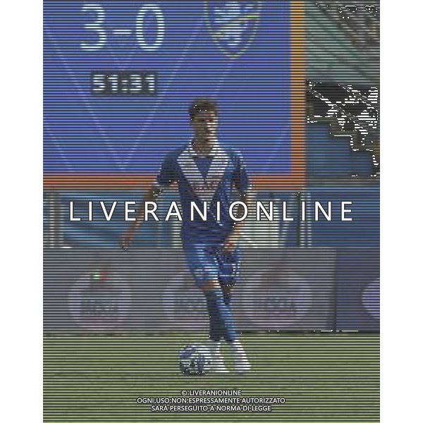 Andrea Cistana of Brescia Calcio FC play the ball during Brescia Calcio vs Frosinone Calcio, 5° Serie B BKT 2024-25 game at Mario Rigamonti stadium in Brescia (BS), Italy, on September 14, 2024. (Photo by Davide Casentini)/AGENZIA ALDO LIVERANI SAS