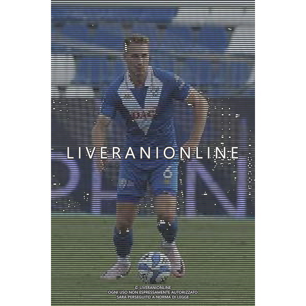 Matthias Verreth of Brescia Calcio FC play the ball during Brescia Calcio vs Frosinone Calcio, 5° Serie B BKT 2024-25 game at Mario Rigamonti stadium in Brescia (BS), Italy, on September 14, 2024. (Photo by Davide Casentini)/AGENZIA ALDO LIVERANI SAS
