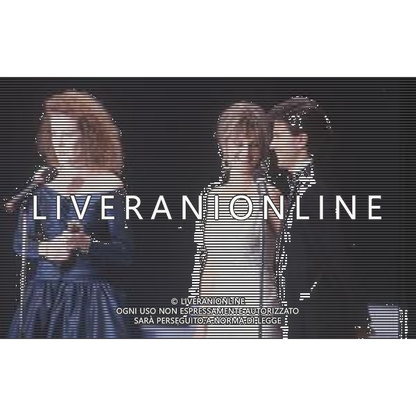 DIAP-RETROSPETTIVA REDGRAVE LYNN ATTRICE NELLA FOTO LYNN REDGRAVE CON DALIDA DI LAZZARO E GIORGIO MASTROTTA NELL\'ANNO 1990 A CERNOBBIO AG ALDO LIVERANI SAS