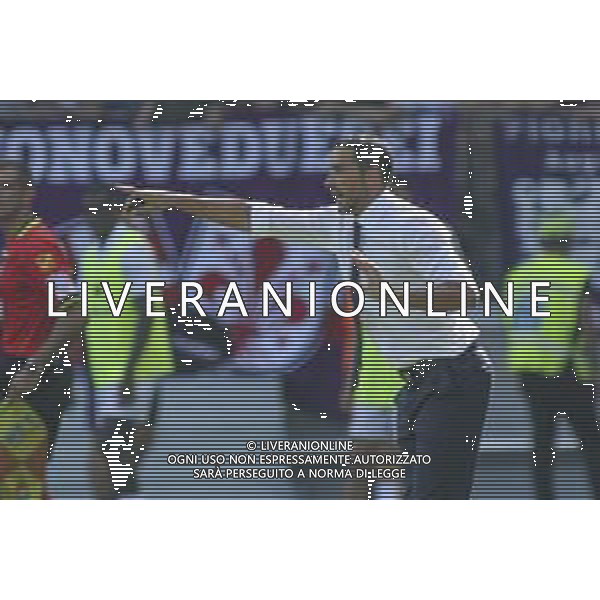 Raffaele Palladino Head coach of ACF Fiorentina gestures during Atalanata BC vs ACF Fiorentina, 4° Serie A Enilive 2024-25 game at Gewiss Stadium in Bergamo (BG), Italy, on September 15, 2024. (Photo by Davide Casentini)/AGENZIA ALDO LIVERANI SAS