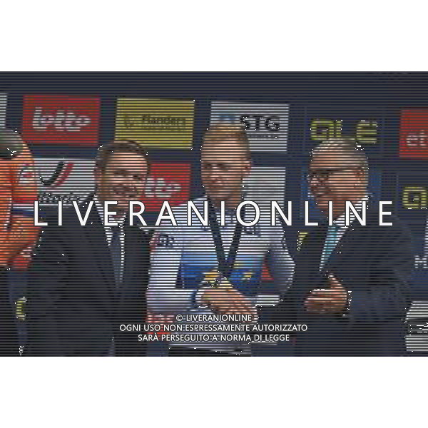 15-09-2024 European Championships Elite; 2024, Soudal - Quick Step; Merlier, Tim; Lappartient, David; Della Casa, Enrico; Hasselt; ©SIROTTI/AGENZIA ALDO LIVERANI SAS