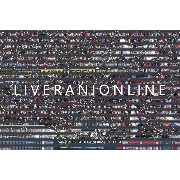 15-9-2024. Cagliari calcio-S.S.Napoli 4° Giornata Campionato Italiano Serie A 2024/2025, stadio Unipol Domus Cagliari. Foto Salvatore Moi/Agenzia Aldo Liverani s.as. Nella foto: Tifosi del Cagliari calcio in curva sud dello stadio Unipol Domus. ©MOI SALVATORE/AGENZIA ALDO LIVERANI SAS