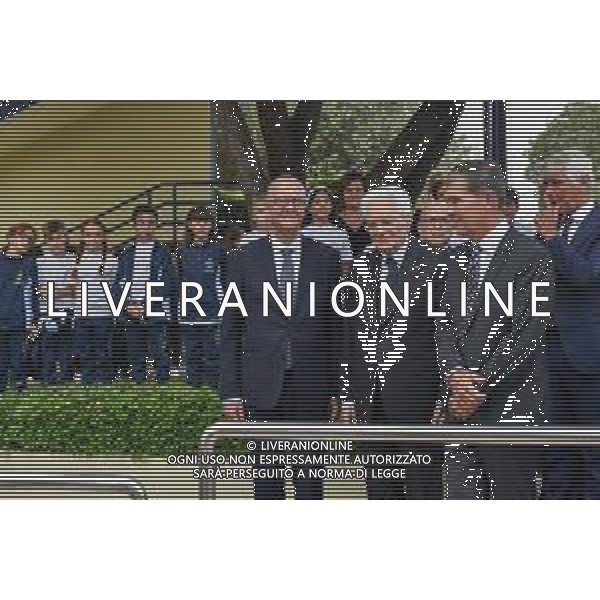 16-9-2024. Il presidente della Repubblica Italiana Sergio Mattarella e il ministro dell\'istruzione Giuseppe Valditara, presenziano la 24esima edizione di tutti a scuola. Si terrà innaugurazione anno scolastico 2024/2025, presso Convitto Nazionale "Vittorio Emanuele II", in via Pintus a Cagliari. Foto Salvatore Moi/Agenzia Aldo Liverani s.as. Nella foto: Ministro Giuseppe Valditara ministro istruione Italia e Sergio Mattarella Presidente Repubblica Italiana arrivano alla scuola Convito nazionale di CagliariVisita del Presidente della Repubblica SERGIO MATTARELLA e del Ministro dell’Istruzione e del Merito GIUSEPPE VALDITARA a CAGLIARI, in occasione della Cerimonia di Inaugurazione dell’Anno Scolastico 2024/2025, 16 Settembre 2024 ©MOI SALVATORE/AGENZIA ALDO LIVERANI SAS