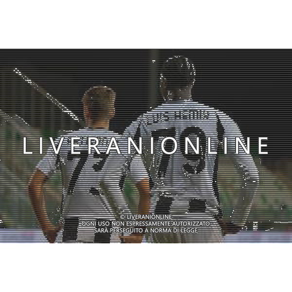 TVEM September 14, 2024 Monopoli, Italy - Monopoli vs Juventus Next Gen - Italian soccer serie C 2024/25 - Vito Simone Veneziani Stadium. In the pic: Giacomo Faticanti of Juventus Next Gen and Luís Hemir Silva Semedo of Juventus Next Gen foto emmanuele mastrodonato-ag aldo liverani sas