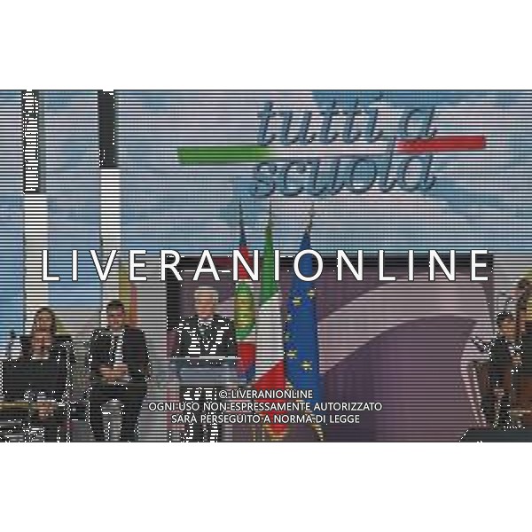 16-9-2024. Il presidente della Repubblica Italiana Sergio Mattarella e il ministro dell\'istruzione Giuseppe Valditara, presenziano la 24esima edizione di tutti a scuola. Si terrà innaugurazione anno scolastico 2024/2025, presso Convitto Nazionale "Vittorio Emanuele II", in via Pintus a Cagliari. Foto Salvatore Moi/Agenzia Aldo Liverani s.as. Nella foto: Sergio Mattarella Presidente Repubblica Italiana