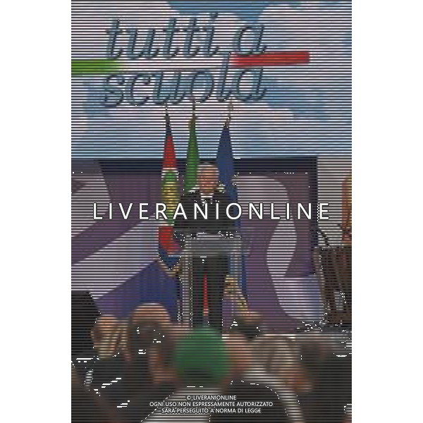 16-9-2024. Il presidente della Repubblica Italiana Sergio Mattarella e il ministro dell\'istruzione Giuseppe Valditara, presenziano la 24esima edizione di tutti a scuola. Si terr√† innaugurazione anno scolastico 2024/2025, presso Convitto Nazionale "Vittorio Emanuele II", in via Pintus a Cagliari. Foto Salvatore Moi/Agenzia Aldo Liverani s.as. Nella foto: Sergio Mattarella Presidente Repubblica Italiana