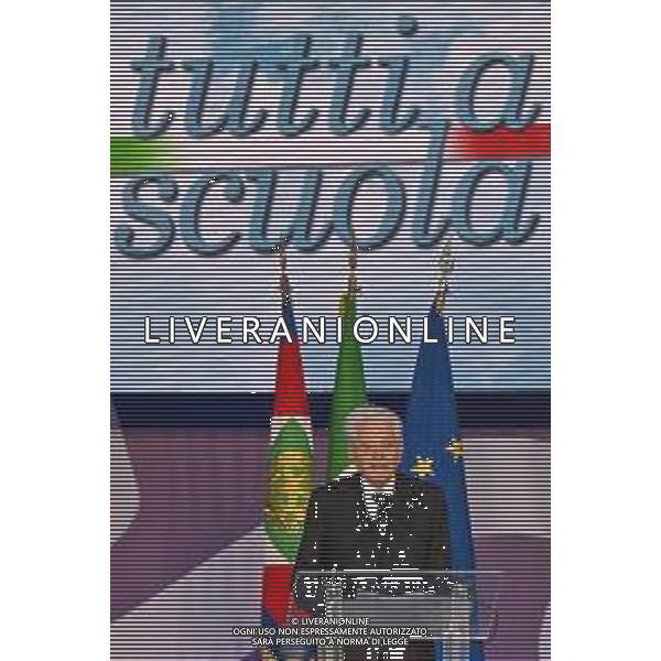 16-9-2024. Il presidente della Repubblica Italiana Sergio Mattarella e il ministro dell\'istruzione Giuseppe Valditara, presenziano la 24esima edizione di tutti a scuola. Si terrà innaugurazione anno scolastico 2024/2025, presso Convitto Nazionale "Vittorio Emanuele II", in via Pintus a Cagliari. Foto Salvatore Moi/Agenzia Aldo Liverani s.as. Nella foto: Sergio Mattarella Presidente Repubblica Italiana