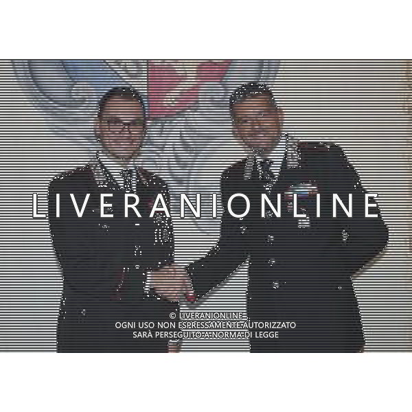 IMOLA 16 09 2024 MAGGIORE DEI CARABINIERI ANDREA OXILIA SALUTA LA CITTA\' PER UN NUOVO INCARICO LAVORATIVO NELLA FOTO NUOVO COMMANDANTE DELLA STAZIONE DI IMOLA CAPITANO DOMENICO LAVIGNA E MAGGIORE ANDREA OXILIA COMMANDANTE USCENTE FOTO GIANNI SANNA-AG ALD LIVERANI SAS