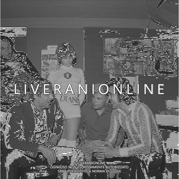NEG-RETROSPETTIVA ADRIANO CELENTANO E CLAUDIO VILLA ALLA PRESENTAZIONE DELLA MANIFESTAZIONE CANORA \'INCONTRI D\'ESTATE\' A MILANO NEL 1971 NELLA FOTO CLAUDIO VILLA CON ADRIANO CELENTANO E LITTLE TONY ©Archivio Giovanni Liverani / AGENZIA ALDO LIVERANI SAS
