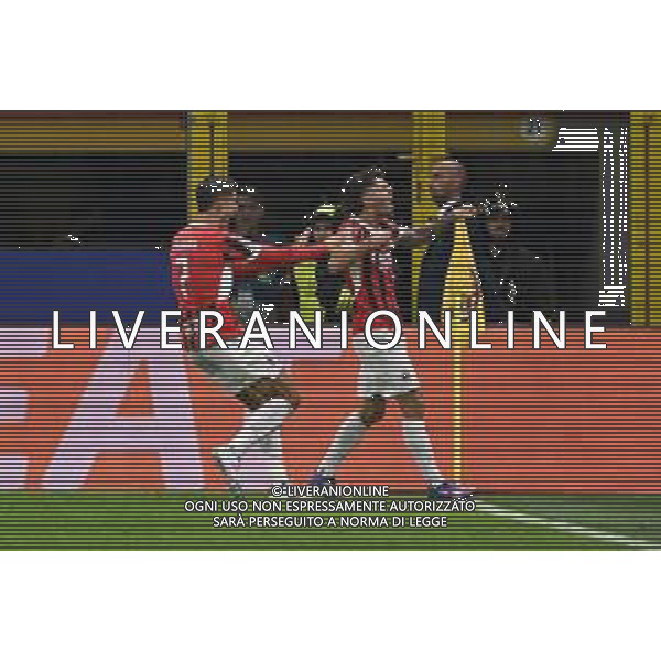 Milan vs Liverpool nella foto esultanza Milan dopo il gol dell\'1 a 0 Milano 17-09-2024 Stadio Giuseppe Meazza - San Siro UEFA Champions League fase a girone unico - 1a giornata foto Roberto Garavaglia/Agenzia Aldo Liverani sas/AGENZIA ALDO LIVERANI SAS