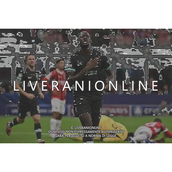 Milan vs Liverpool nella foto Ibrahima Konate’ (Liverpool) esultanza dopo il gol dell\'1 a 1 Milano 17-09-2024 Stadio Giuseppe Meazza - San Siro UEFA Champions League fase a girone unico - 1a giornata foto Roberto Garavaglia/Agenzia Aldo Liverani sas/AGENZIA ALDO LIVERANI SAS