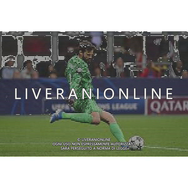 Milan vs Liverpool nella foto Alisson Becker (Liverpool) Milano 17-09-2024 Stadio Giuseppe Meazza - San Siro UEFA Champions League fase a girone unico - 1a giornata foto Roberto Garavaglia/Agenzia Aldo Liverani sas