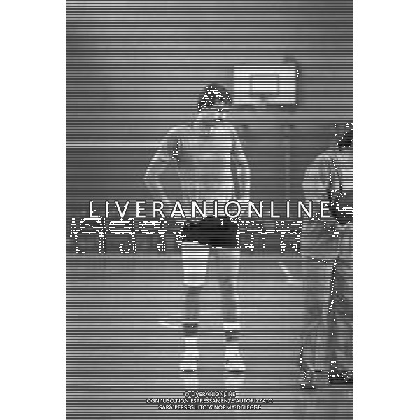 NEG-RETROSPETTIVA MIKE D\'ANTONI BASKET NELLA FOTO MIKE D\'ANTONI IN ALLENAMENTO A MILANO NELL\'ANNO 1979-1980 AG ALDO LIVERANI SAS