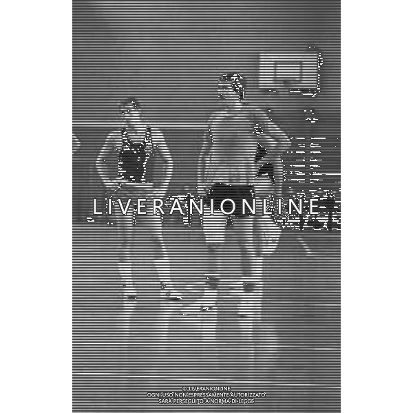 NEG-RETROSPETTIVA MIKE D\'ANTONI BASKET NELLA FOTO MIKE D\'ANTONI IN ALLENAMENTO A MILANO NELL\'ANNO 1979-1980 AG ALDO LIVERANI SAS