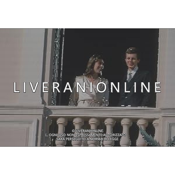 RETROSPETTIVA STEFANO CASIRAGHI REALI DI MONACO NELLA FOTO STEFANO CASIRAGHI CON CAROLINA DI MONACO IL GIORNO DELLE NOZZE A MONTECARLO NELL\'ANNO 1983 FOTO CONTROLUCE-AG ALDO LIVERANI SAS