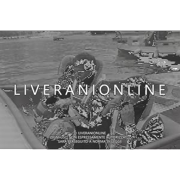 NEG-RETROSPETTIVA STEFANO CASIRAGHI REALI DI MONACO NELLA FOTO STEFANO CASIRAGHI A MONTECARLO PER LE GARE DI OFF-SHORE NELL\'ANNO 1985 AG ALDO LIVERANI SAS  