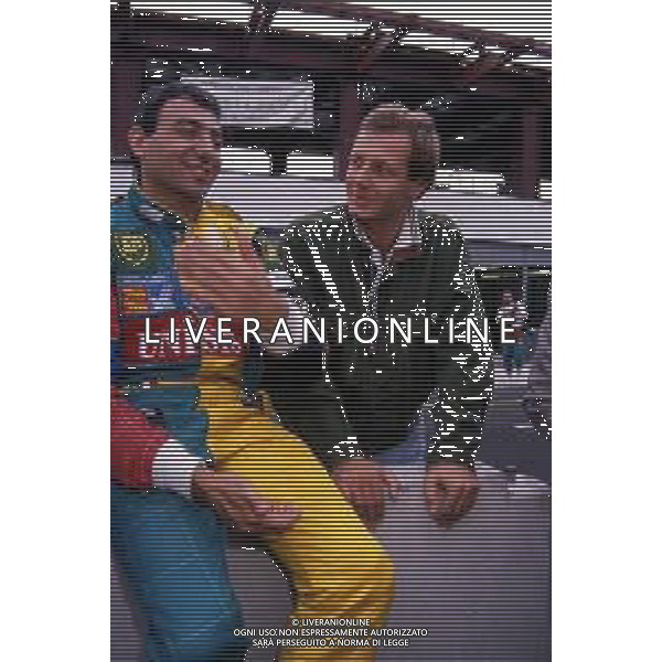 Stefano Casiraghi imprenditore e pilota motonautico italiano e marito di Carolina di Monaco - Retrospettiva nella foto con Michele Alboreto © ARCHIVIO / AGENZIA ALDO LIVERANI SAS - ITALY ONLY EDITORIAL USE ONLY