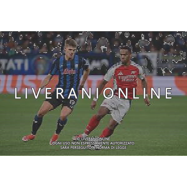 TVRG Atalanta vs Arsenal nella foto Charles de Ketelaere (Atalanta) e Jurrien Timber (Arsenal) Bergamo 19-09-2024 Gewiss Stadium UEFA Champions League fase a girone unico - 1a giornata foto Roberto Garavaglia/Agenzia Aldo Liverani sas
