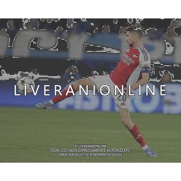 Jorginho of Arsenal FC play the ball during Atalanta BC vs Arsenal FC, 1° round of Chanpions League 2024-25, game at Gewiss stadium in Bergamo (BG), Italy, on September 19, 2024. (Photo by Davide Casentini) ag aldo liverani sas