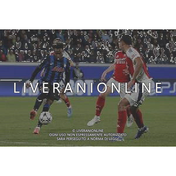 Ademola Lookman of Atalanta BC play the ball during Atalanta BC vs Arsenal FC, 1° round of Chanpions League 2024-25, game at Gewiss stadium in Bergamo (BG), Italy, on September 19, 2024. (Photo by Davide Casentini) ag aldo liverani sas