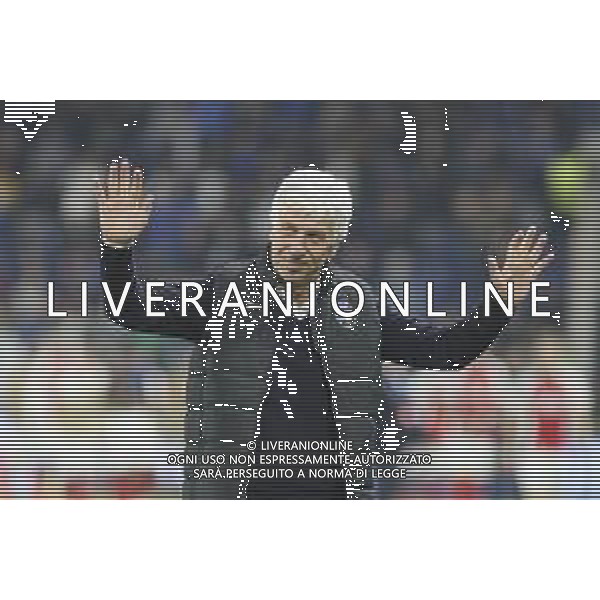 Gian Piero Gasperini Head Coach of Atalanta BC claps the hand during Atalanta BC vs Arsenal FC, 1° round of Chanpions League 2024-25, game at Gewiss stadium in Bergamo (BG), Italy, on September 19, 2024. (Photo by Davide Casentini) ag aldo liverani sas