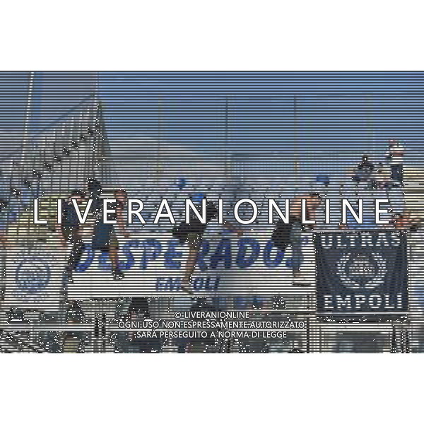 20-9-2024. Cagliari calcio-Empoli F.C. 5° Giornata Campionato Italiano Serie A 2024/2025, stadio Unipol Domus Cagliari. Foto Salvatore Moi/Agenzia Aldo Liverani s.as. Nella foto: Tifosi Empolii nel settore ospiti dello stadio Unipol Domus. ©MOI SALVATORE/AGENZIA ALDO LIVERANI SAS