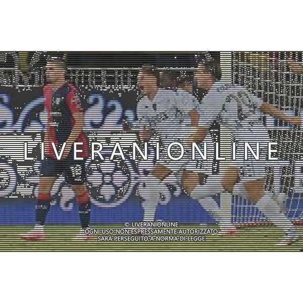 20-9-2024. Cagliari calcio-Empoli F.C. 5° Giornata Campionato Italiano Serie A 2024/2025, stadio Unipol Domus Cagliari. Foto Salvatore Moi/Agenzia Aldo Liverani s.as. Nella foto: Gol ed esultanza Empoli contro Cagliari in trasferta allo stadio Unipol Domus. Segna:Sebastiano Esposito Empoli ©MOI SALVATORE/AGENZIA ALDO LIVERANI SAS