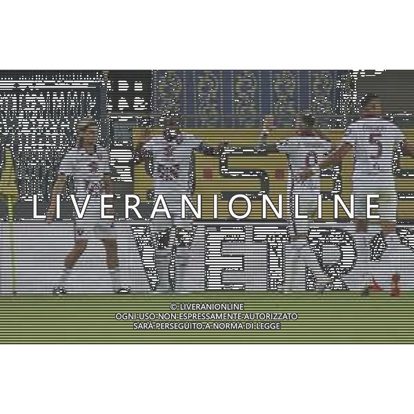 Duvan Zapata of Torino FC celebrates after scoring during Hellas Verona FC vs Torino FC , 5° Serie A Enilive 2024-25 game at Marcantonio Bentegodi Stadium in Verona (VR), Italy, on September 20, 2024. (Photo by Davide Casentini)/AGENZIA ALDO LIVERANI SAS