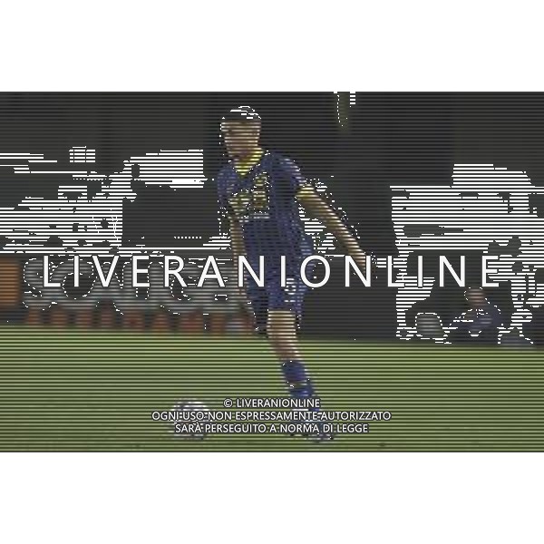 Reda Belahyane of Hellas Verona FC play the ball during Hellas Verona FC vs Torino FC , 5° Serie A Enilive 2024-25 game at Marcantonio Bentegodi Stadium in Verona (VR), Italy, on September 20, 2024. (Photo by Davide Casentini)/AGENZIA ALDO LIVERANI SAS