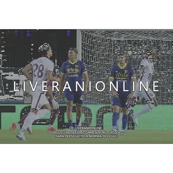 Antonio Sanabria of Torino FC0 celebrates after scoring during Hellas Verona FC vs Torino FC , 5° Serie A Enilive 2024-25 game at Marcantonio Bentegodi Stadium in Verona (VR), Italy, on September 20, 2024. (Photo by Davide Casentini)/AGENZIA ALDO LIVERANI SAS