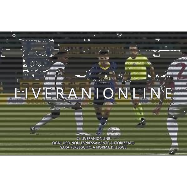 Reda Belahyane of Hellas Verona FC play the ball during Hellas Verona FC vs Torino FC , 5° Serie A Enilive 2024-25 game at Marcantonio Bentegodi Stadium in Verona (VR), Italy, on September 20, 2024. (Photo by Davide Casentini)/AGENZIA ALDO LIVERANI SAS