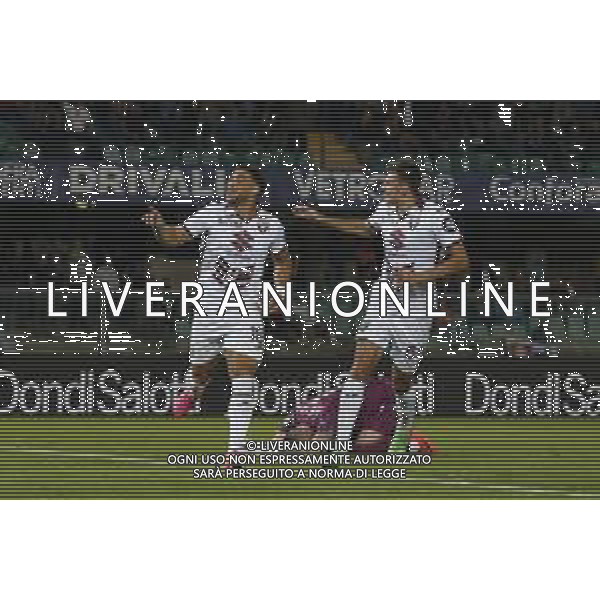 Che’ Adams of Torino FC celebrates after scoring during Hellas Verona FC vs Torino FC , 5° Serie A Enilive 2024-25 game at Marcantonio Bentegodi Stadium in Verona (VR), Italy, on September 20, 2024. (Photo by Davide Casentini)/AGENZIA ALDO LIVERANI SAS