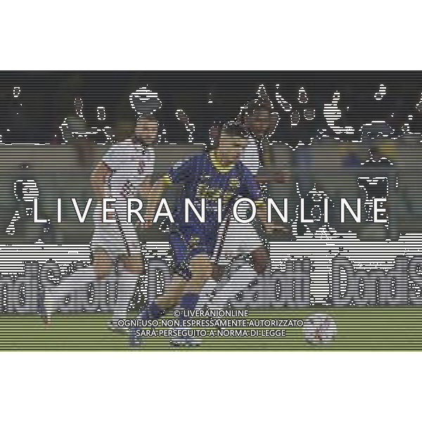 Reda Belahyane of Hellas Verona FC play the ball during Hellas Verona FC vs Torino FC , 5° Serie A Enilive 2024-25 game at Marcantonio Bentegodi Stadium in Verona (VR), Italy, on September 20, 2024. (Photo by Davide Casentini)/AGENZIA ALDO LIVERANI SAS